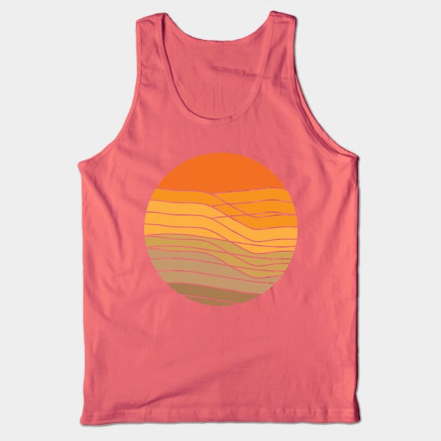 Sunset Waves Tank Top by Vanphirst